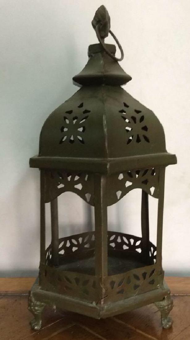 Vintage Metal Pierced Candle Lantern (1 of 6)