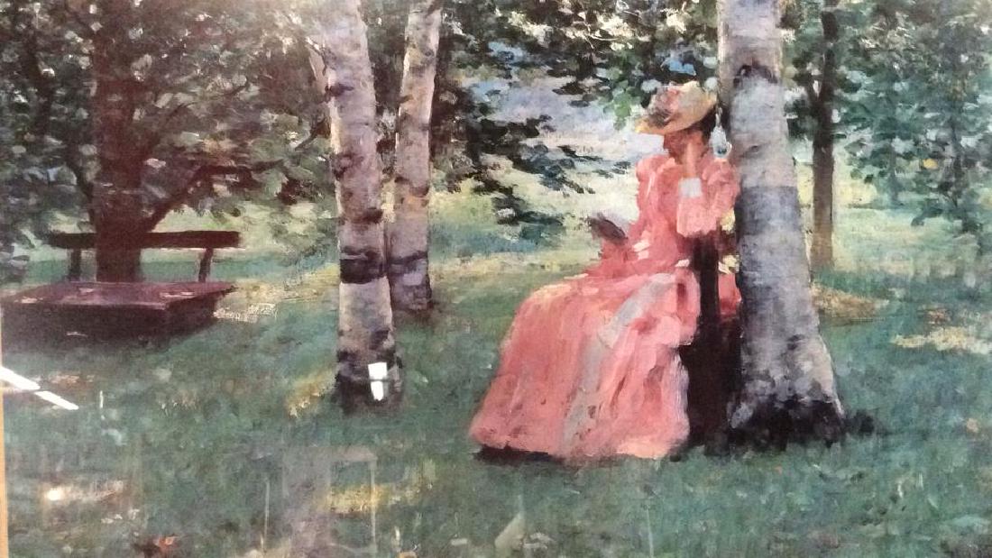 Framed Print Of Female Figure In Pink Dress (1 of 6)