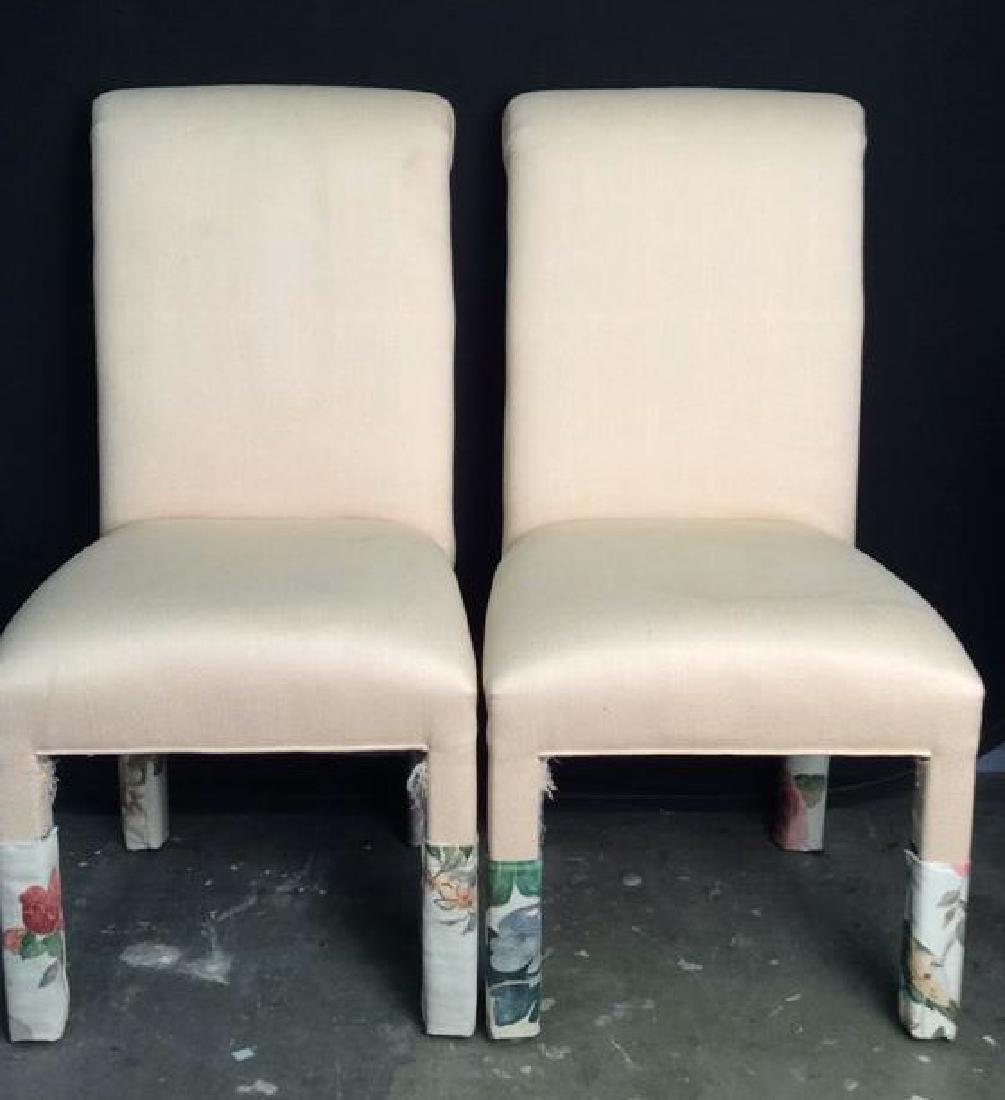 Pair Pink Toned Upholstered Side Chairs (1 of 7)