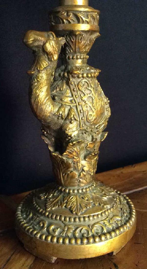 Camel Lamp W Faux Crystal Detailed Shade (1 of 6)