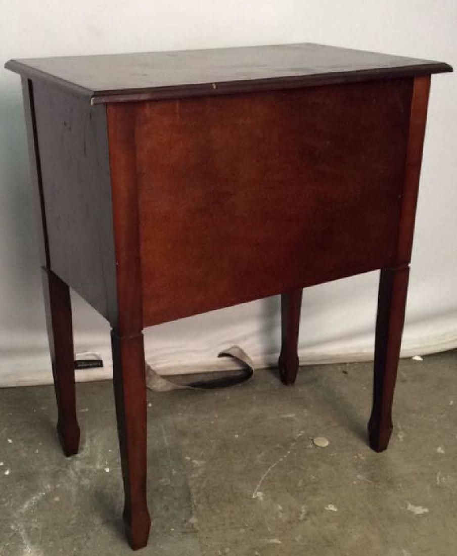 Mahogany Toned Flip Open Wooden Side Table (1 of 6)