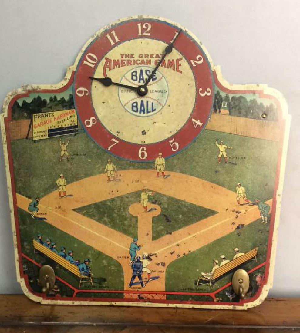 TIMEWORKS INCORPORATED Baseball Clock W Hooks (1 of 8)