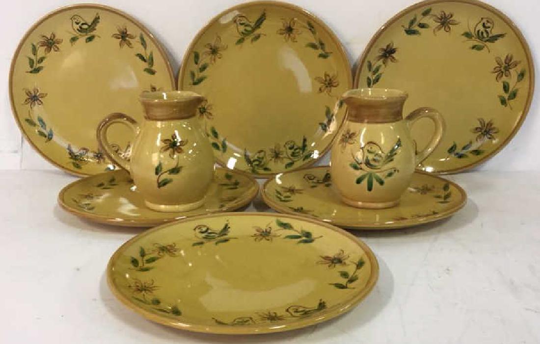 Le Poet Laval France Pottery Dish Set