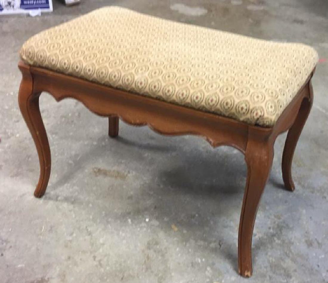 Country French Style Upholstered Bench (1 of 7)