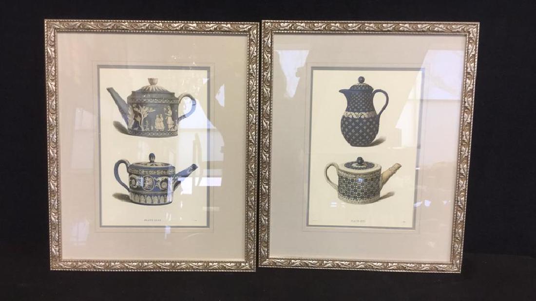 Pair Framed Prints Vintage Wedgewood Teapots (1 of 10)