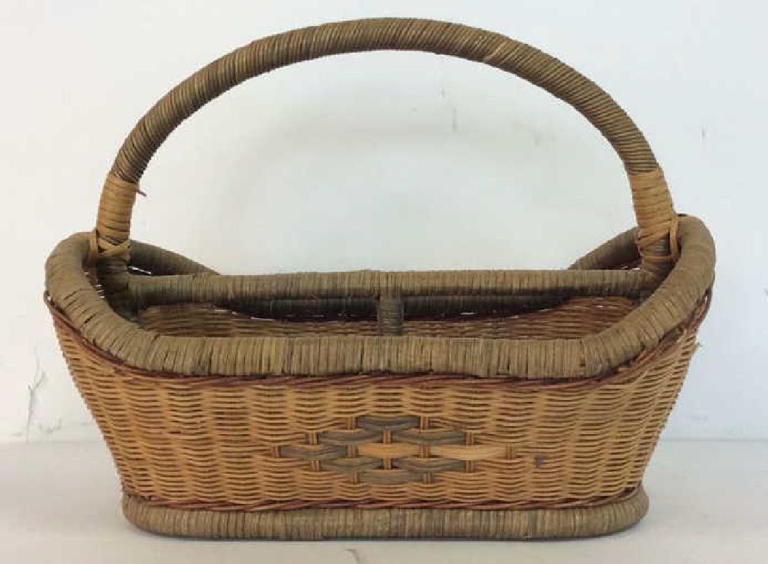 Vintage Hand Woven Carry Basket (1 of 8)