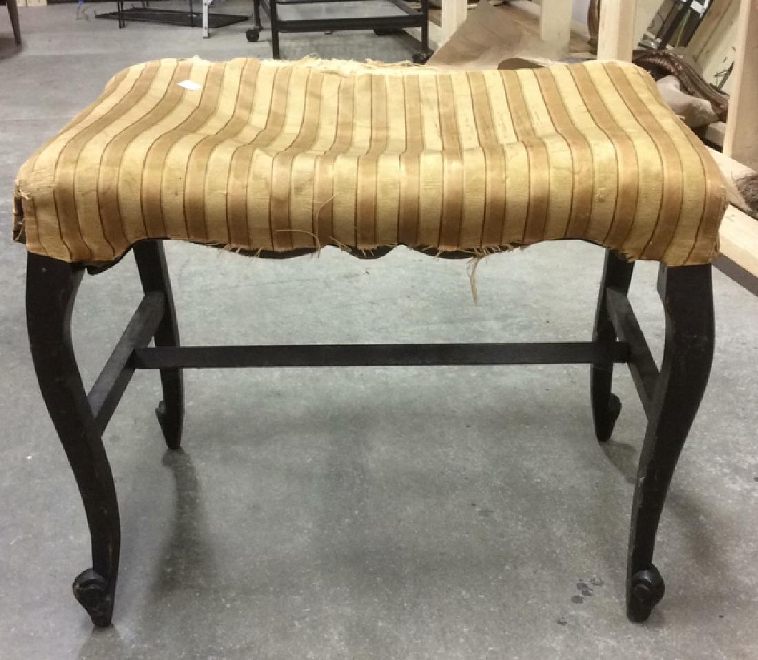 Antique Mahogany Upholstered Bench (1 of 6)