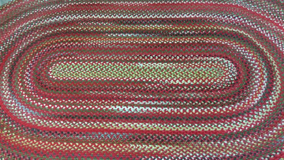 SUPER SEAM Multi Toned Braided Oval Rug (1 of 7)