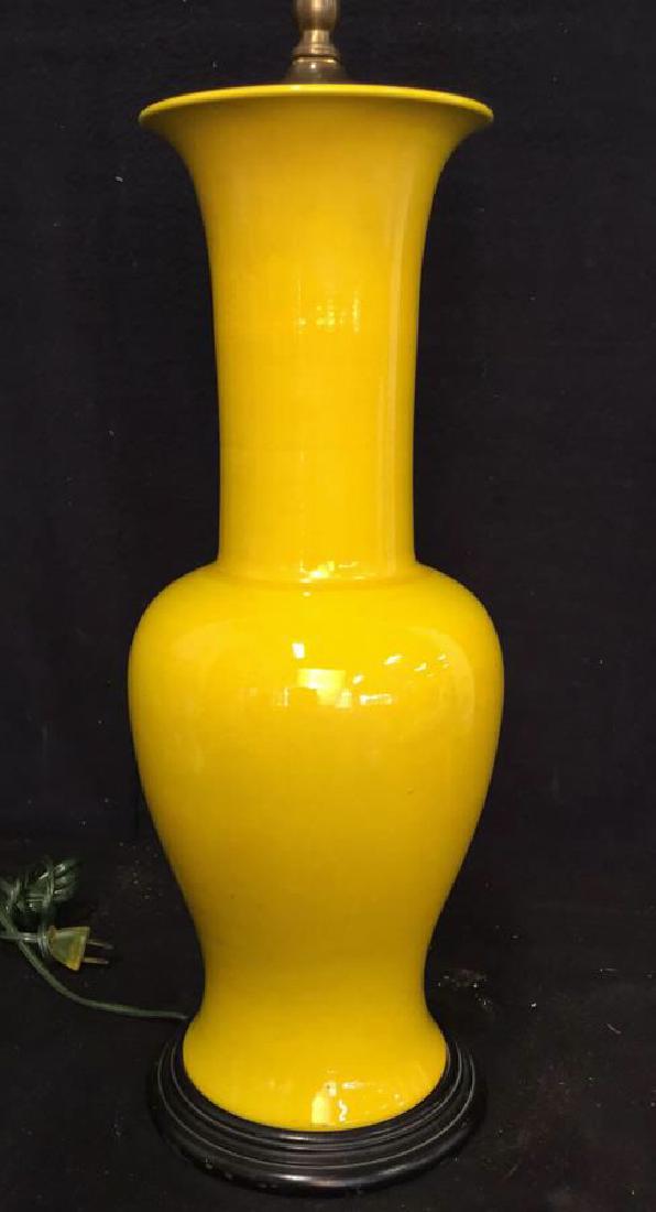 Vintage Vibrant Yellow Ceramic Lamp (1 of 7)