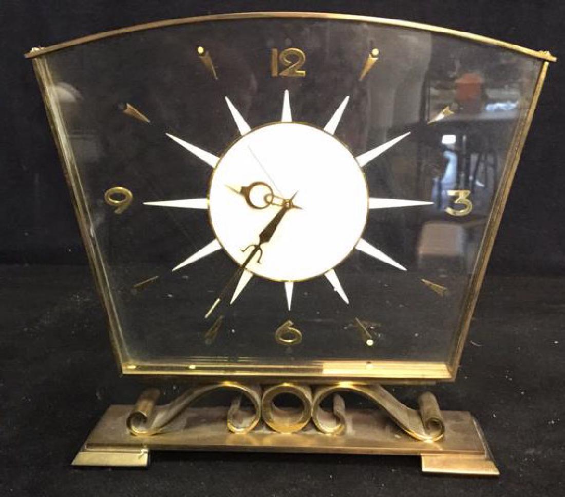 Mid Century Modern Style Sunburst Clock, swiss (1 of 8)