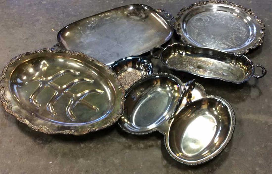 Group Lot Silver Plate Serving Dishes (1 of 6)
