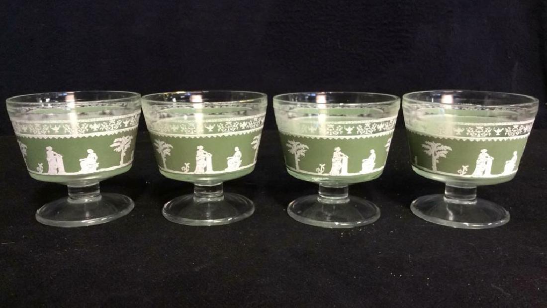 Lot 4 Glass & Wedgwood Like Dessert Cups (1 of 5)