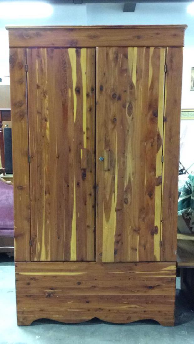 Wooden Armoire Style Cedar Closet (1 of 7)