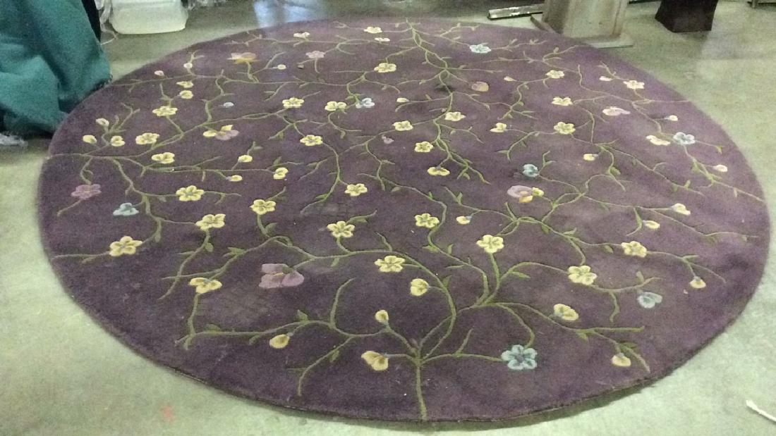Circular Floral Detailed Wool Rug (1 of 6)