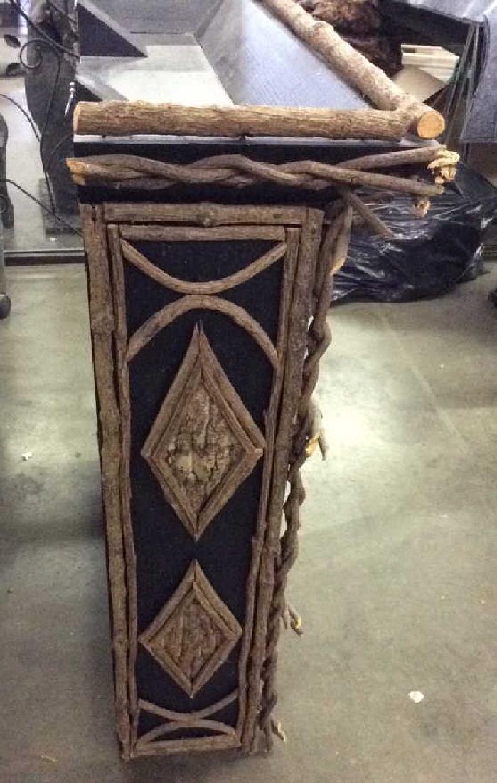 Black toned Wood Adirondack Style Shelf Unit (1 of 6)