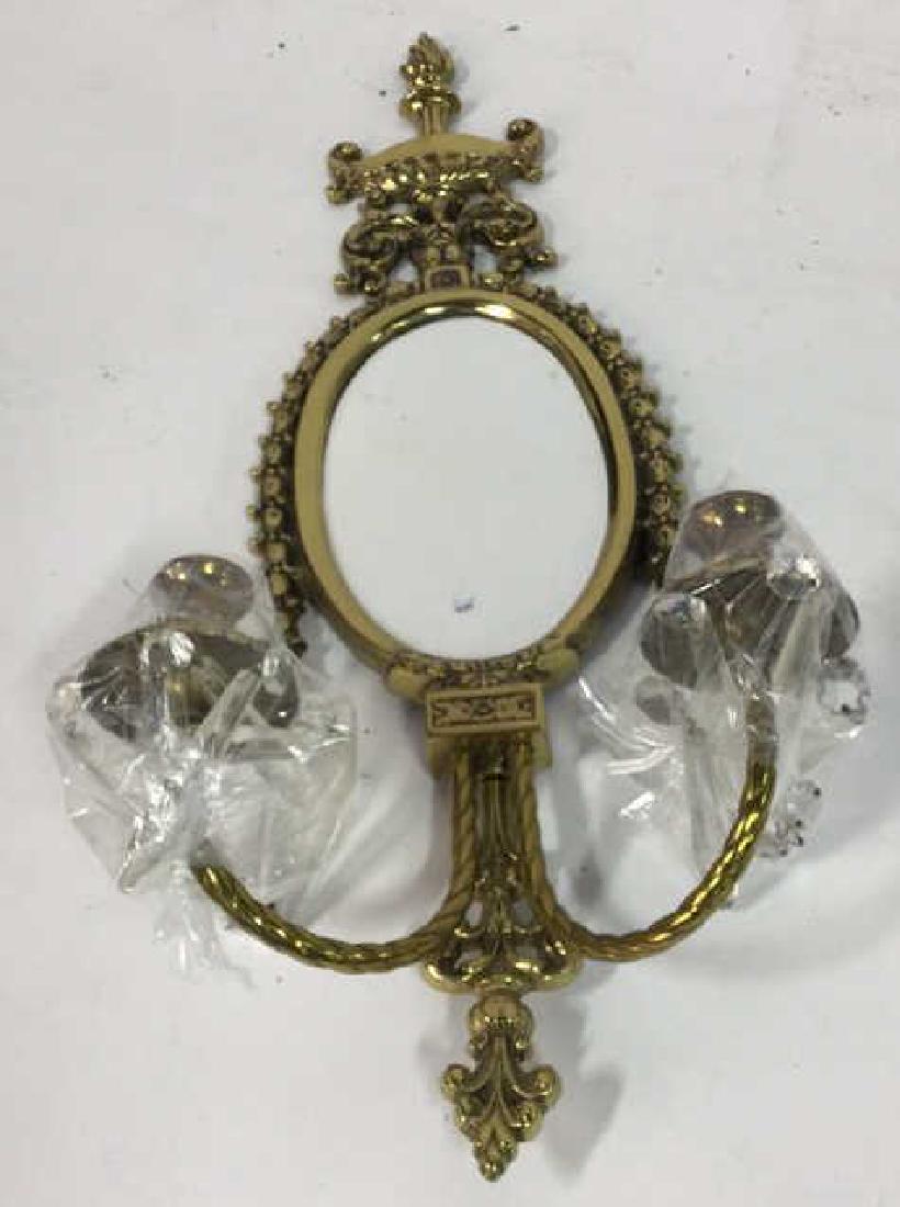 Vintage Brass, Crystal and Mirror Candelabra (1 of 10)