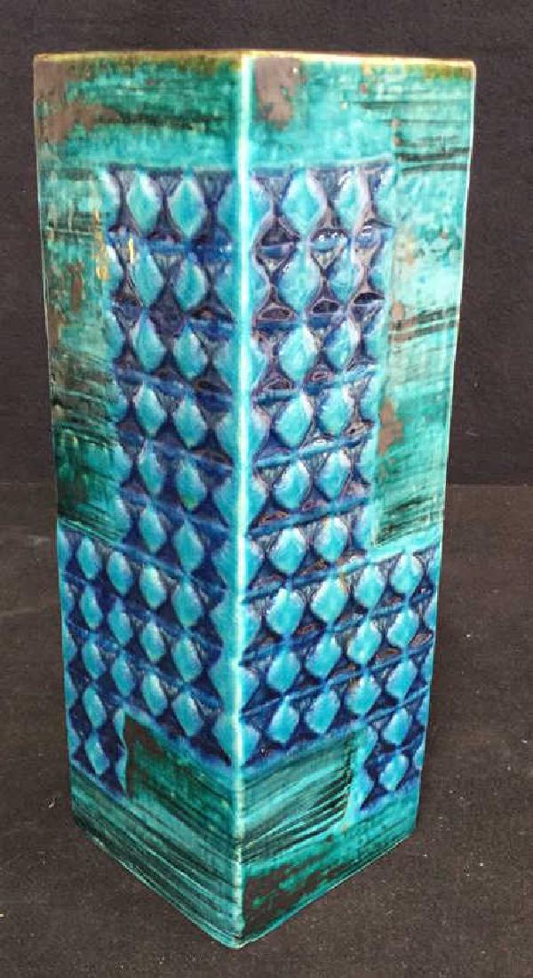 Hand Formed Turquoise Ceramic Vase (1 of 6)