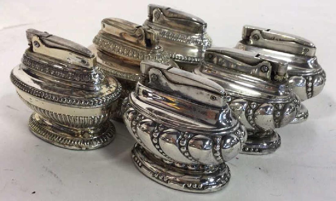 Group 6 Vintage Silver Plate Table Top Lighters (1 of 6)