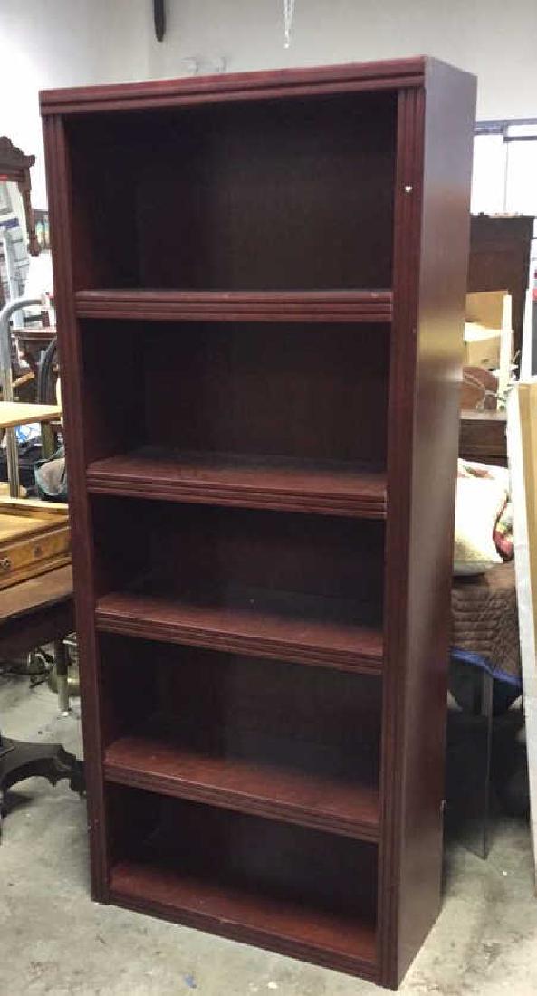 Mahogany Toned Wood Bookshelf (1 of 7)
