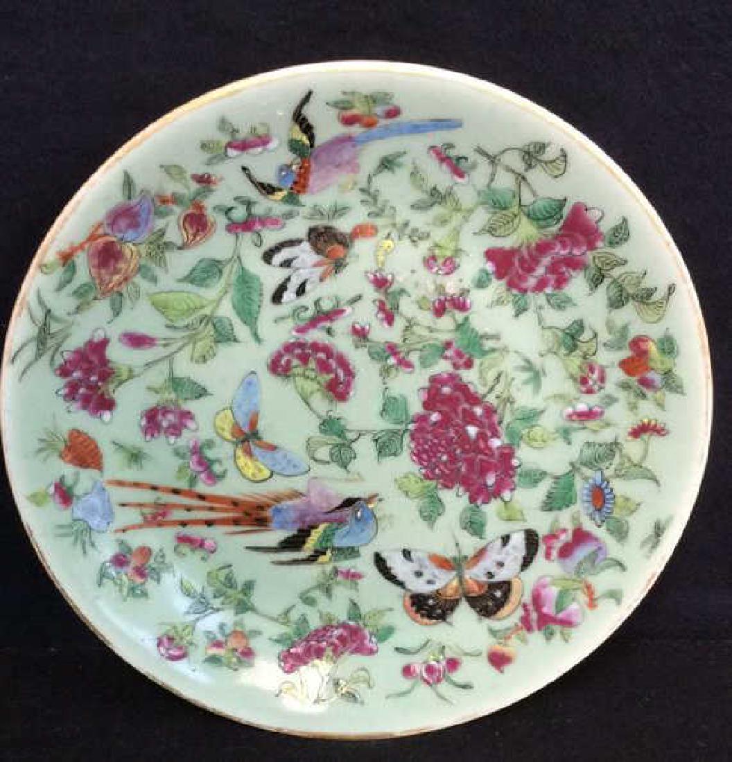 Signed Asian Hand Painted Glass Textured Ceramic (1 of 9)