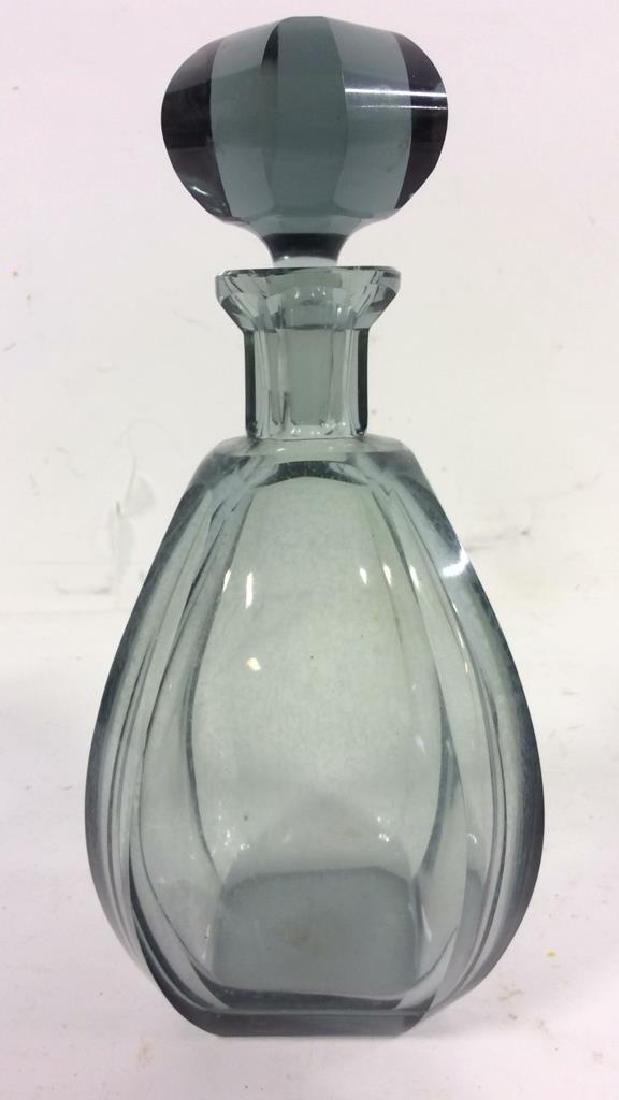 Grey Toned  Faceted Crystal Decanter (1 of 6)