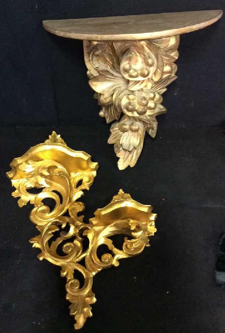 Lot 2  Plaster And Wood Wall Sconces (1 of 10)