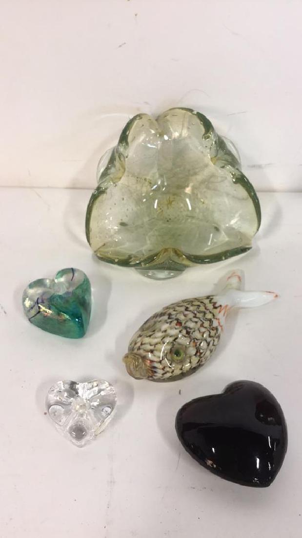 Lot 5 Mixed Hand Blown Glass Tabletop Accessories (1 of 8)