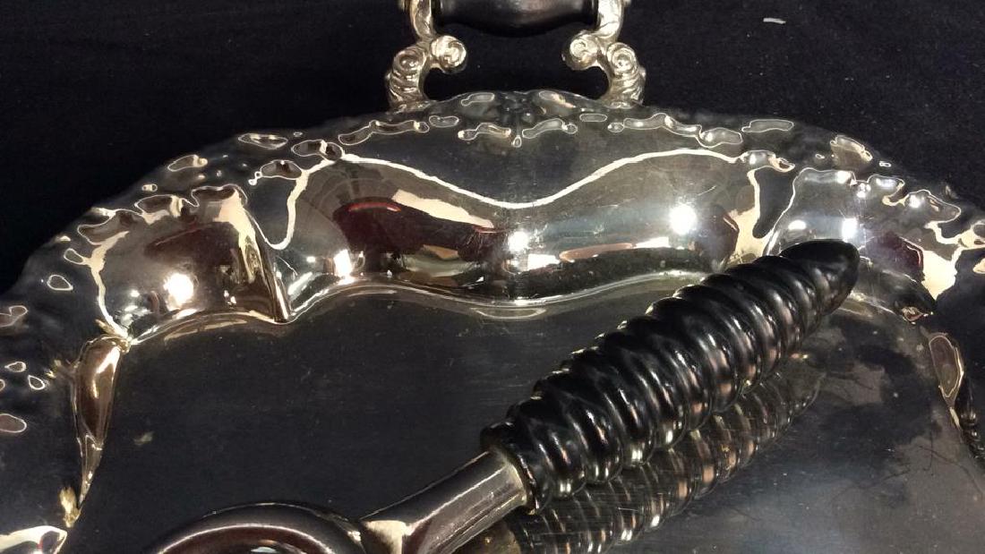 Pair Silver and Ebony Butler Trays (1 of 9)