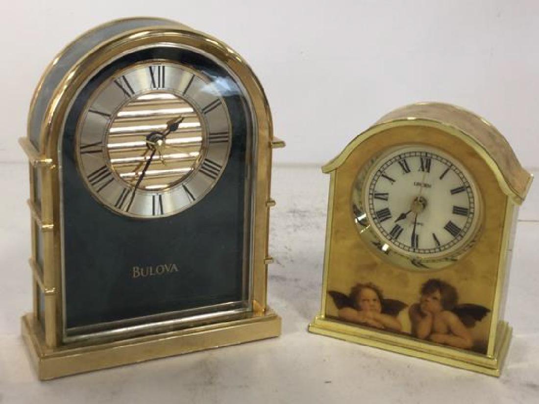 Lot 2 BULOVA & LINDEN Desk Clocks (1 of 5)