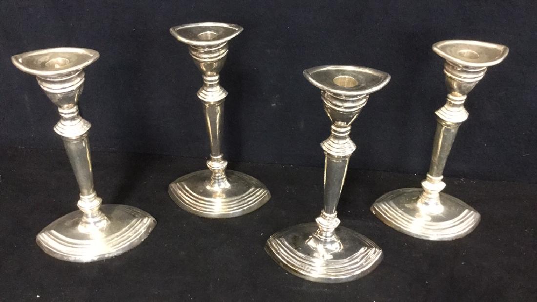 Set 4 Silver Plate Candlesticks (1 of 5)