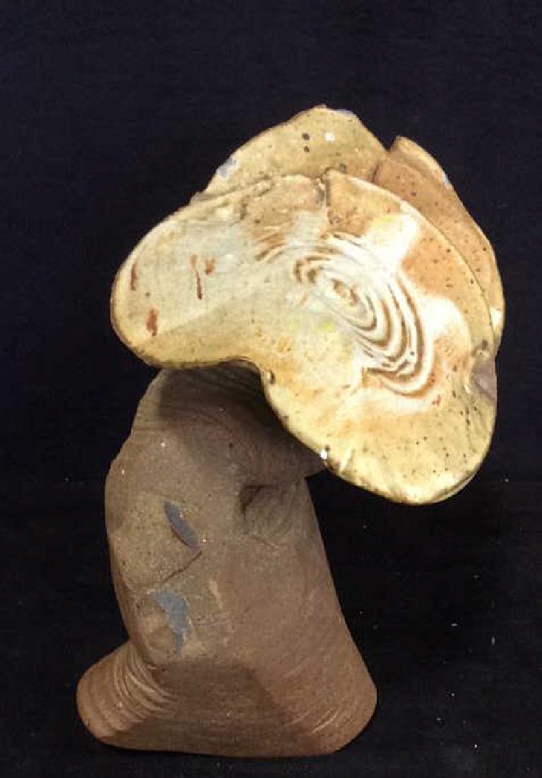 Stoneware Ceramic Mushroom  Hand Formed Statue (1 of 9)