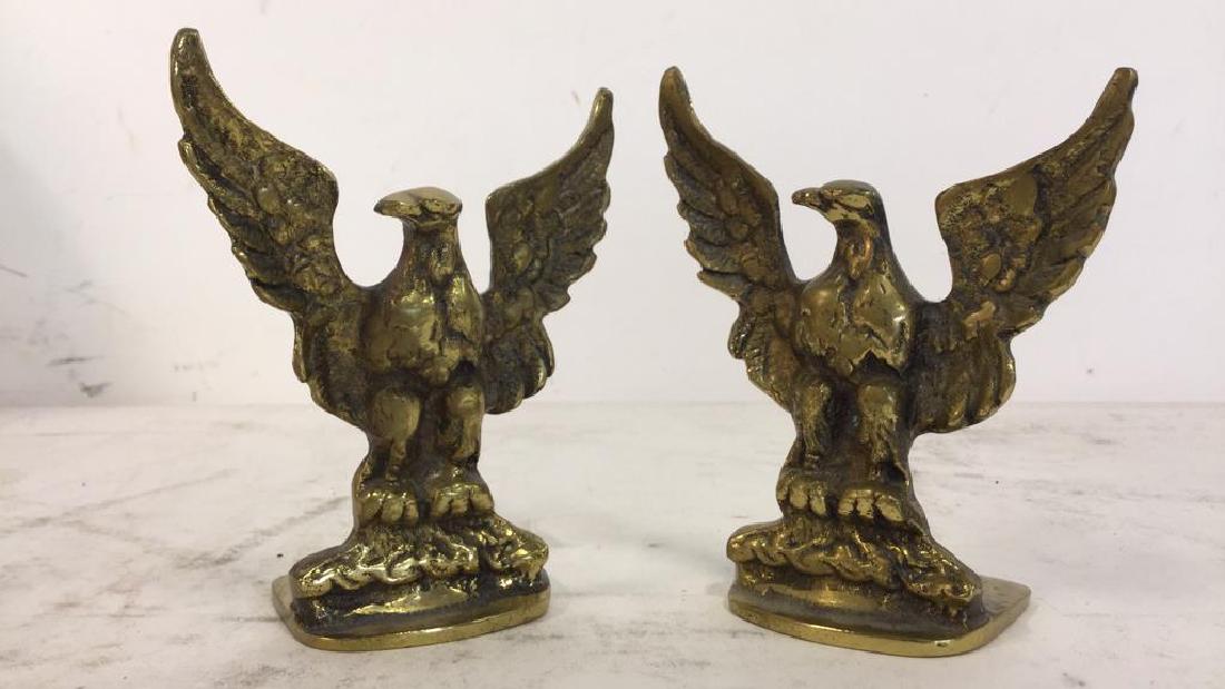 Gold Toned Eagle Shaped Bookends (1 of 7)