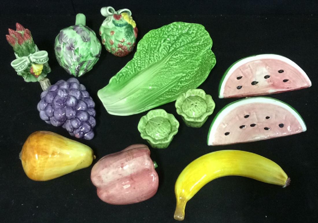 Lot 11 Porcelain Fruit&Veggies Tabletop Acc (1 of 11)