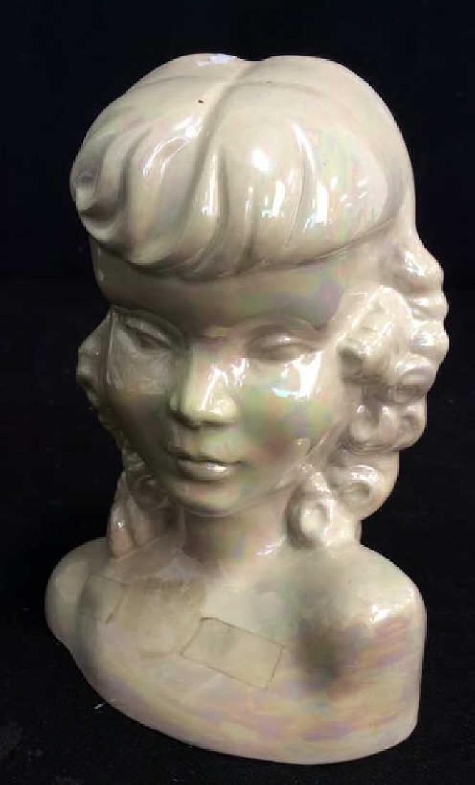 Vintage Opalescent Porcelain Female Bust (1 of 7)