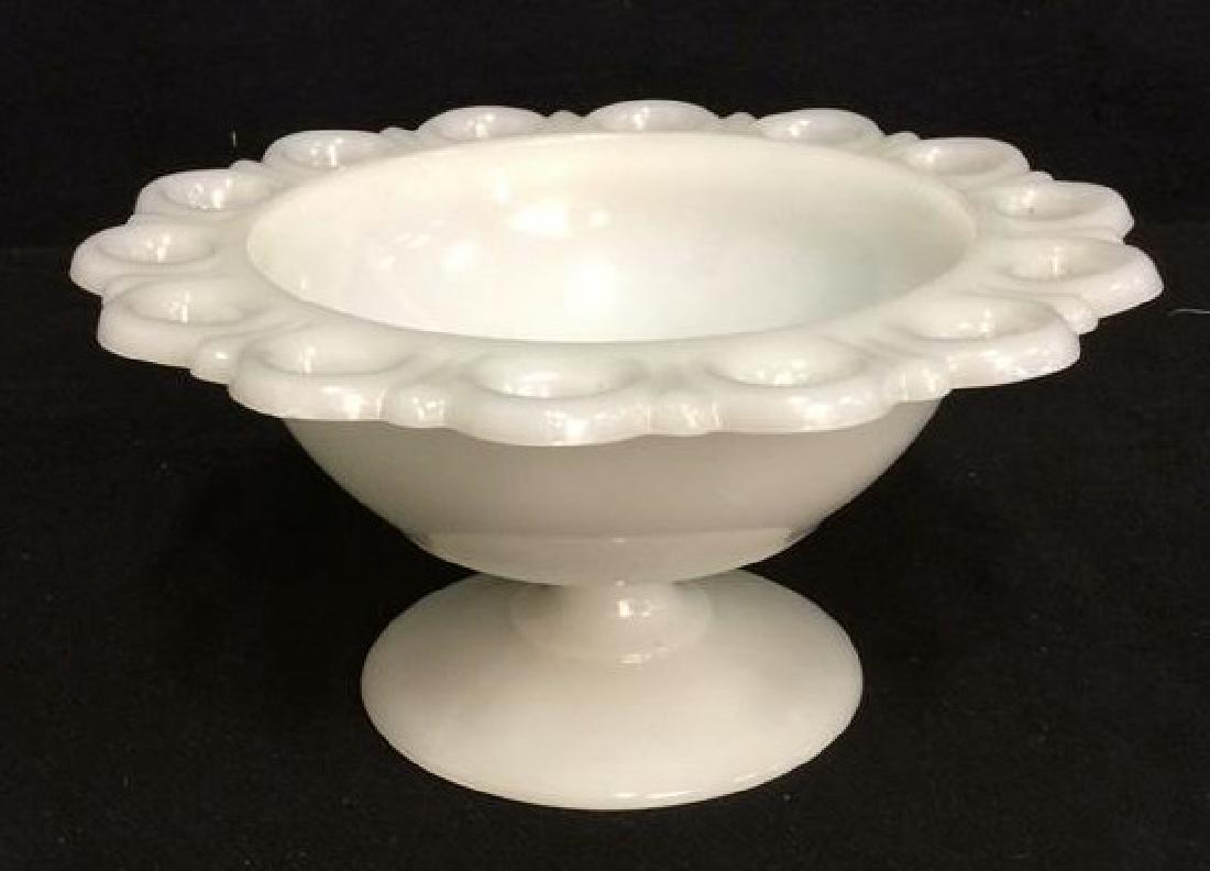 Milk Glass Openwork Pedestal Candy Dish (1 of 7)