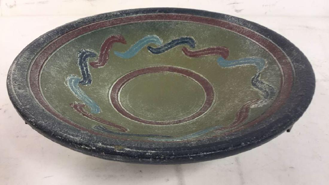 Multi Toned Ceramic Bowl W Stand (1 of 7)