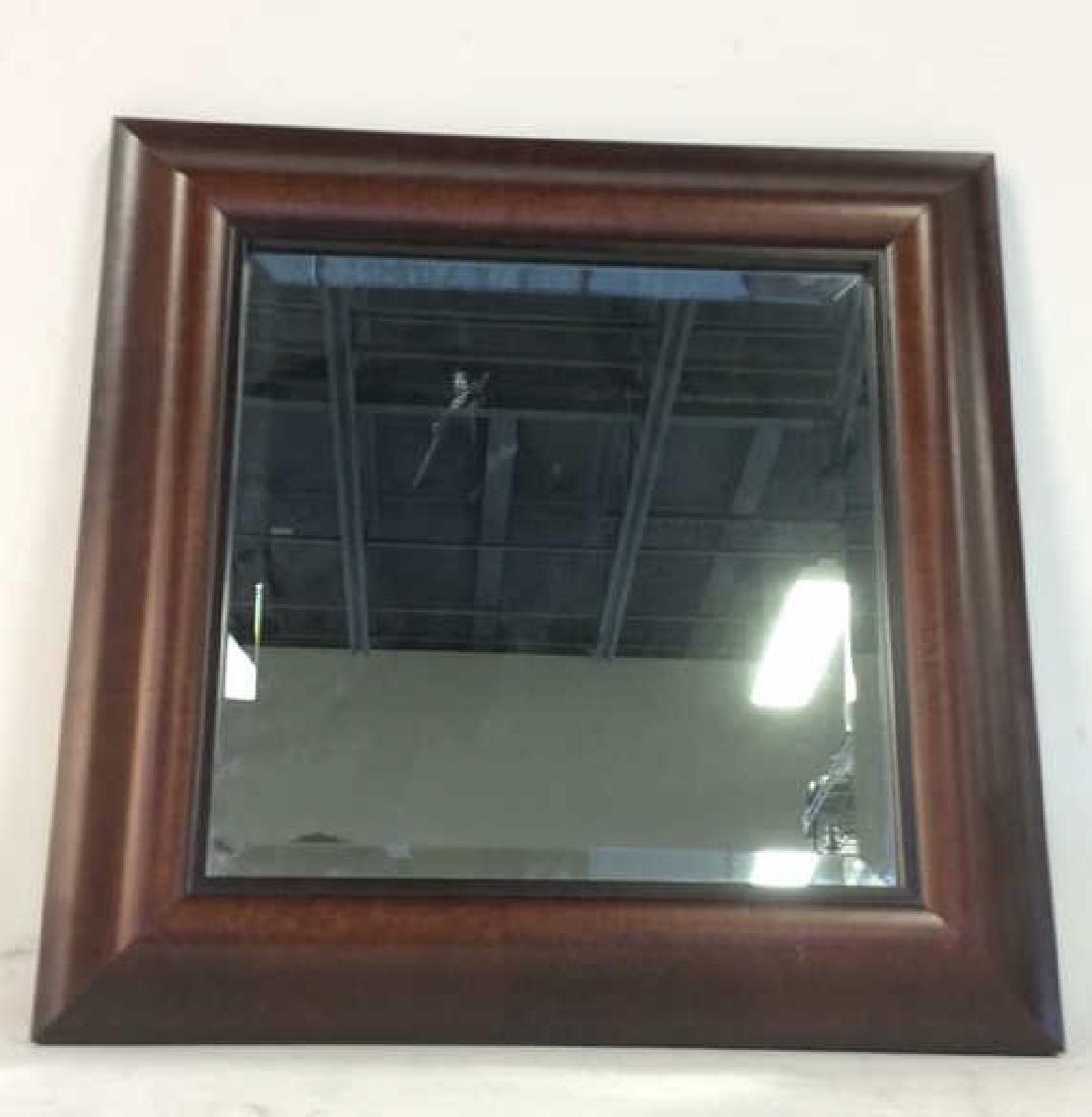 Carved Ogeed Wood Frame Beveled Mirror (1 of 5)