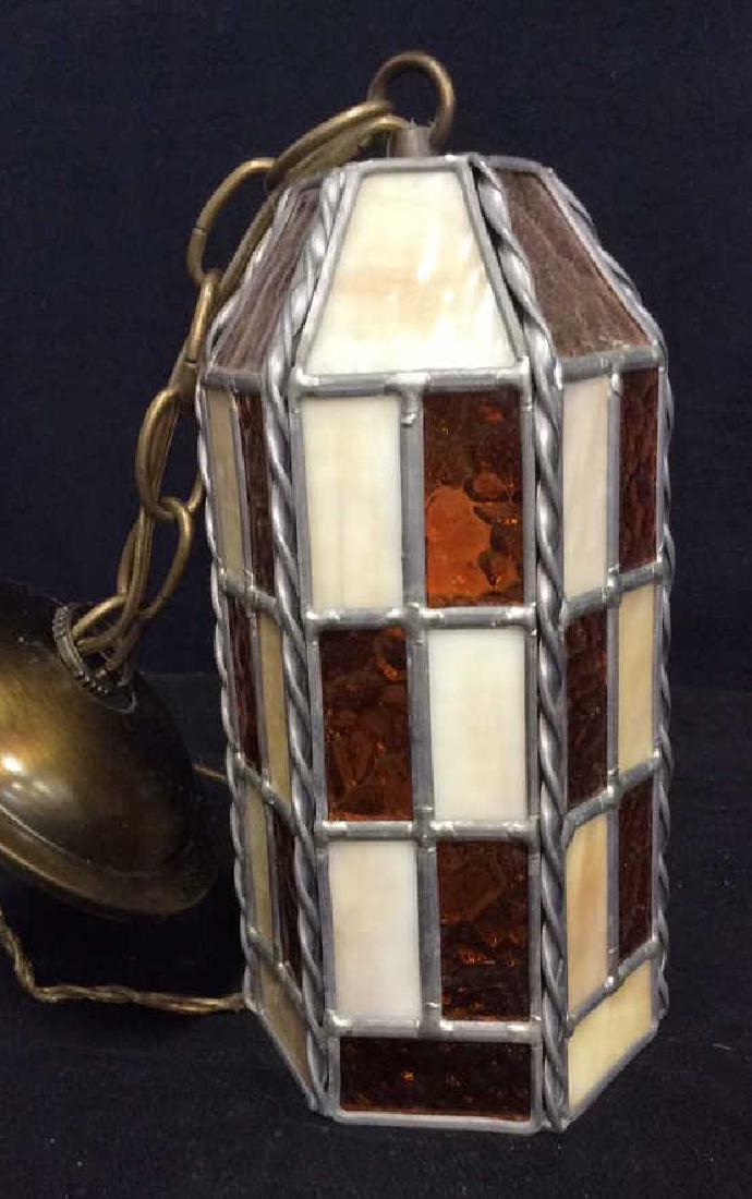 Stained Glass Hanging Light Lantern (1 of 8)