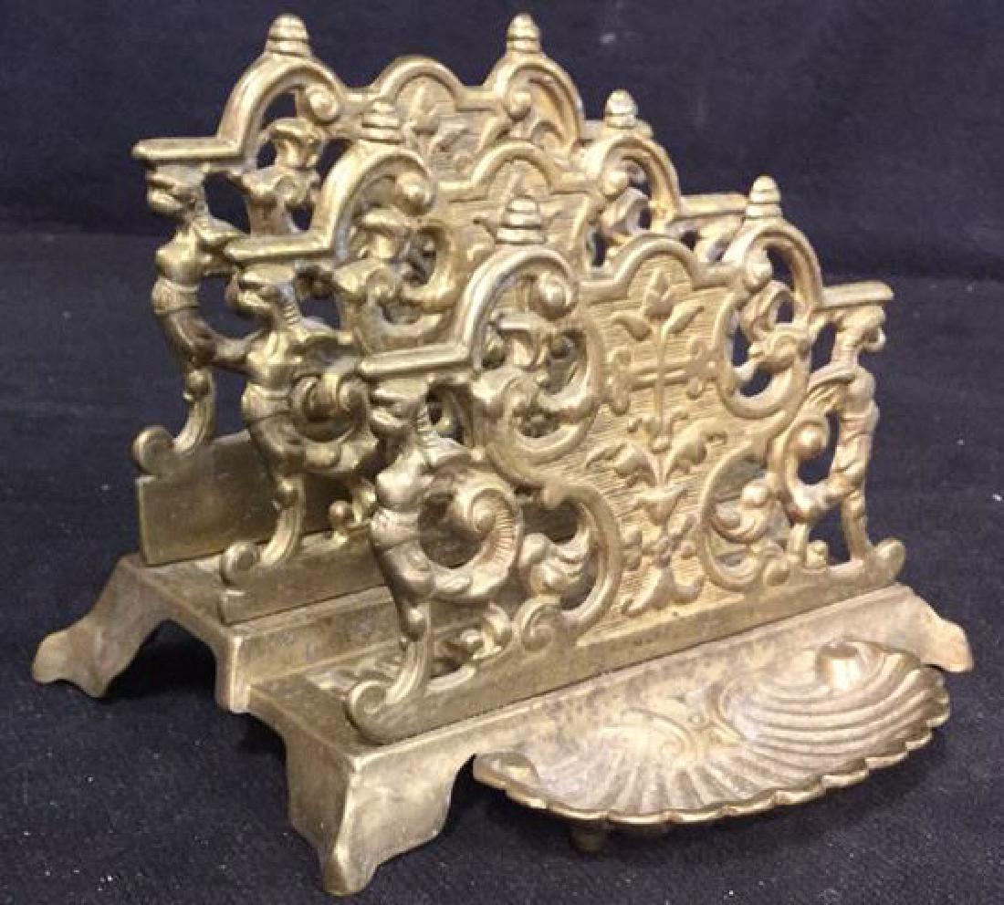 Antique Stepped Bronze Letter Holder (1 of 7)