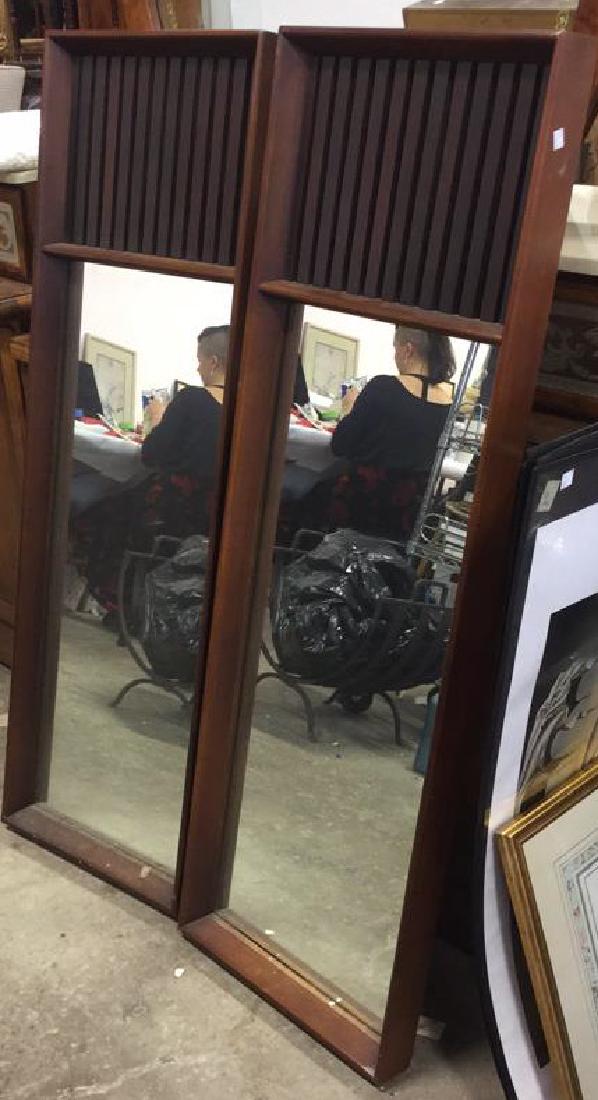 Pair Mid Century Modern Teak Design Mirrors (1 of 12)