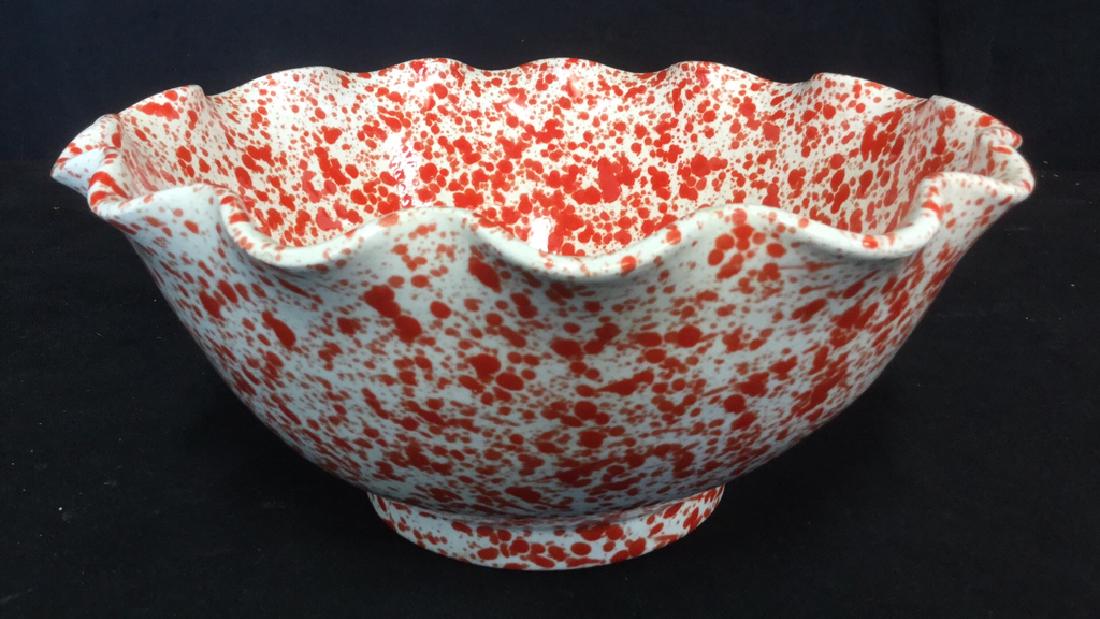 Vintage Italian Splattereware Centerpiece Bowl (1 of 9)
