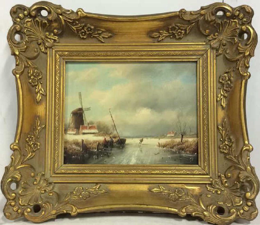 Framed Scenic Landscape Oil Painting (1 of 9)