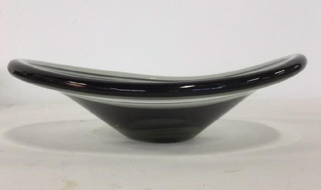 Grey Glass Bowl HOLMEGAARD 1956 Denmark: Grey Glass Selandia Bowl HOLMEGAARD 1956 Made in Denmark. Mid Century Modern. Vintage art glass. Smoked Glass Hand Blown Bowl Asymmetrical Shape Mid Century Modern, Danish Modern Art Glass, Danish mod