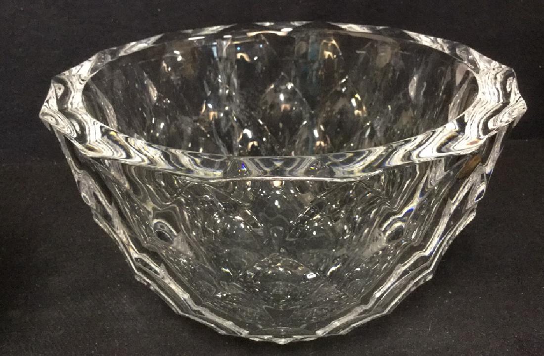 Orrefors Sweden Crystal Bowl Berit Johansson: Orrefors Sweden Crystal Bowl by Berit Johansson. Sticker on outside of bowl reads Orrefors Sweden and etched on underside Orrefors Berit Johansson. Minor scratches to underside. Measures approx 5 inch