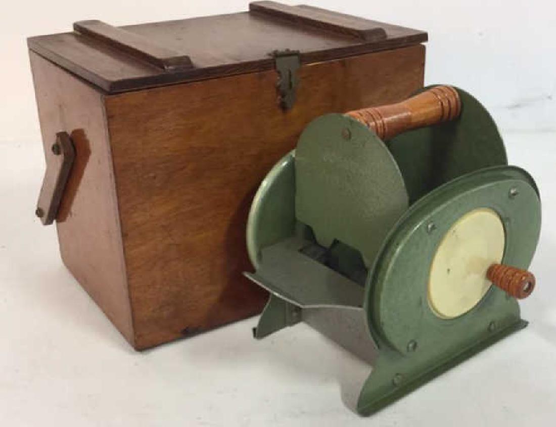 Antique Mechanical Card Shuffler w Wood Box (1 of 10)