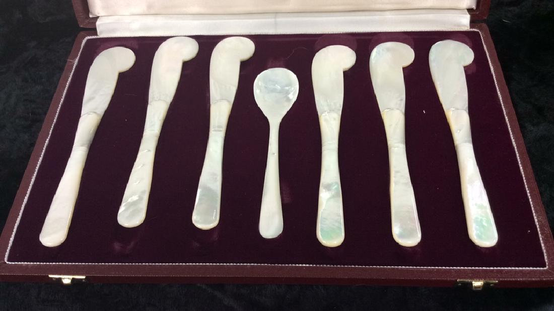 Set 7 ASPREY&GARRARD MotherofPearl Cavier Set (1 of 9)