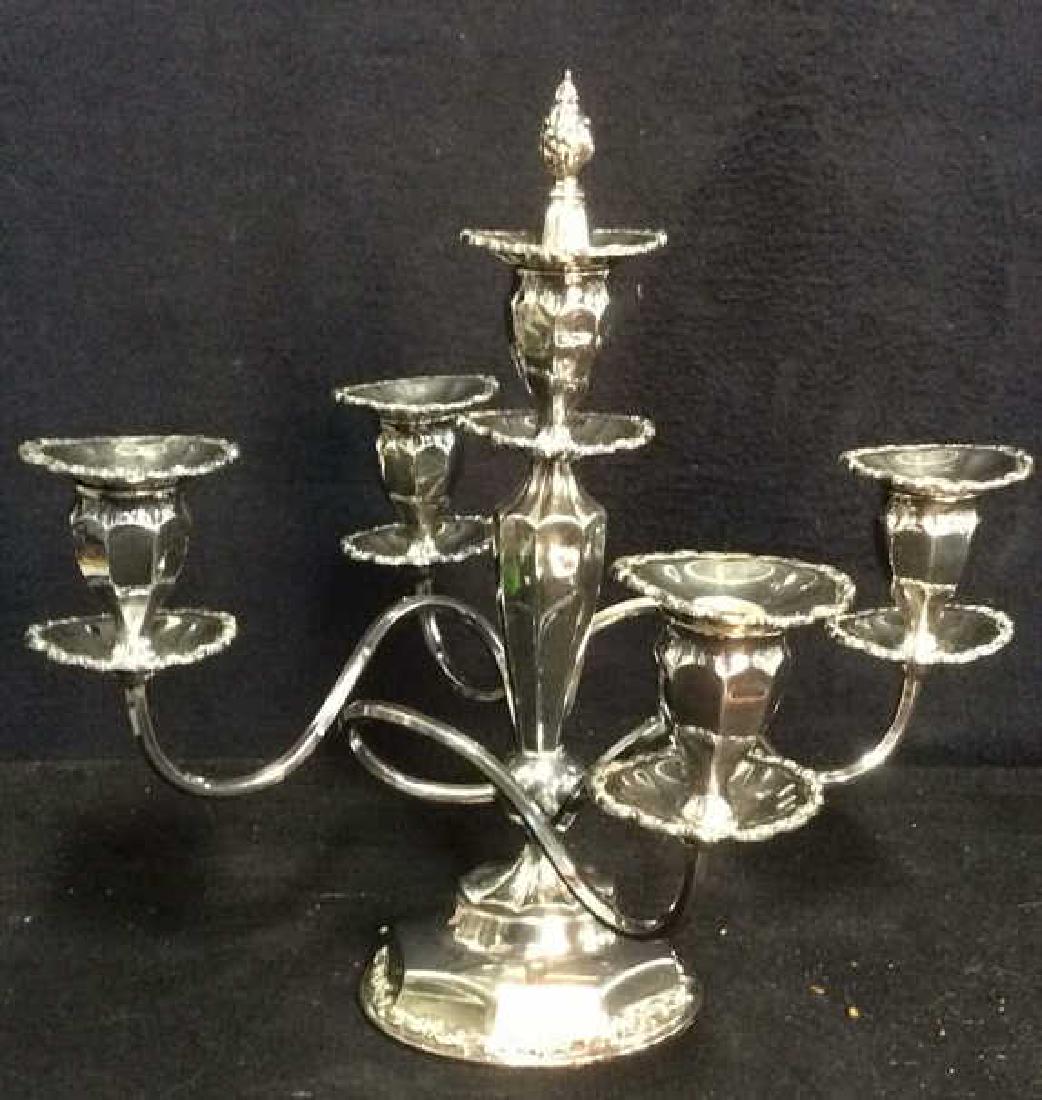 Silver Toned 4 or 5 Arm Candelabra (1 of 10)