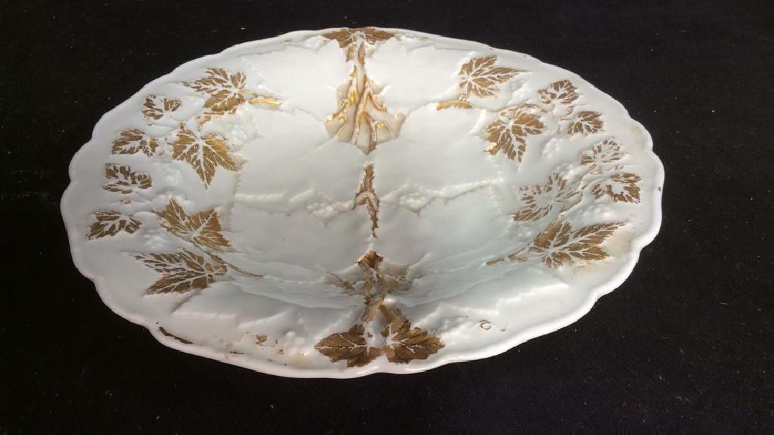 Meissen White Gold Textured Porcelain Plare (1 of 10)