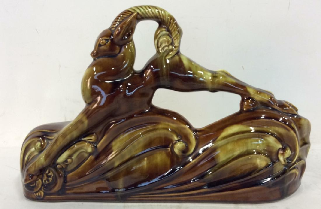 Vintage Ram Figural Ceramic Tv Lamp (1 of 9)