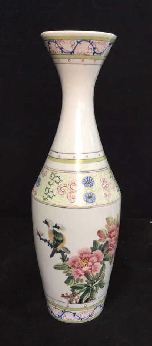 Asian Vase w Painted Birds and Florals (1 of 10)